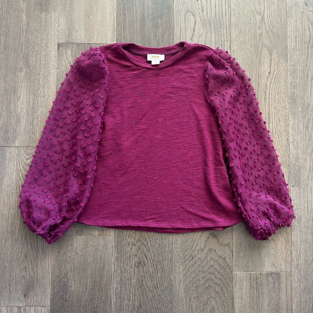 Maeve by Anthropologie Textured Sleeve Top